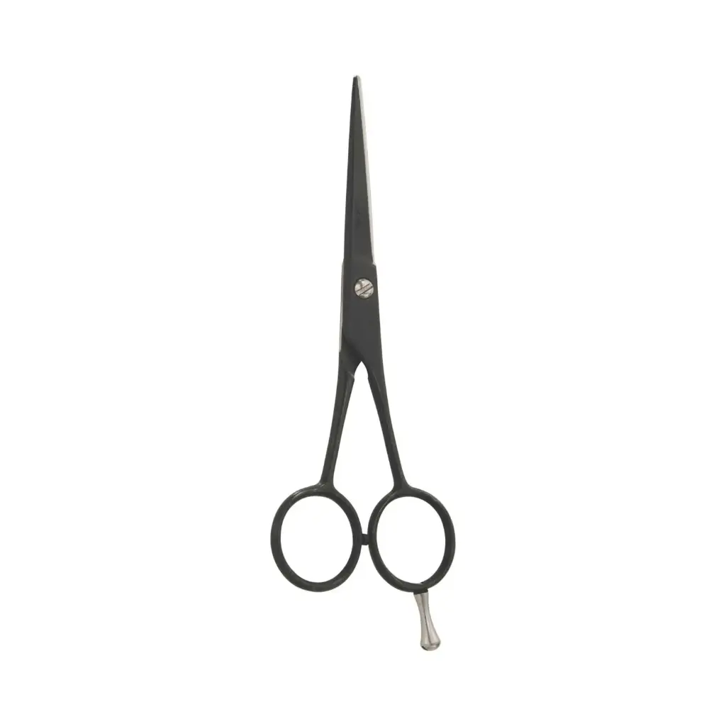 Professional Black Coated Razor Hair Shears | Ergonomic Barber & Stylist Scissors