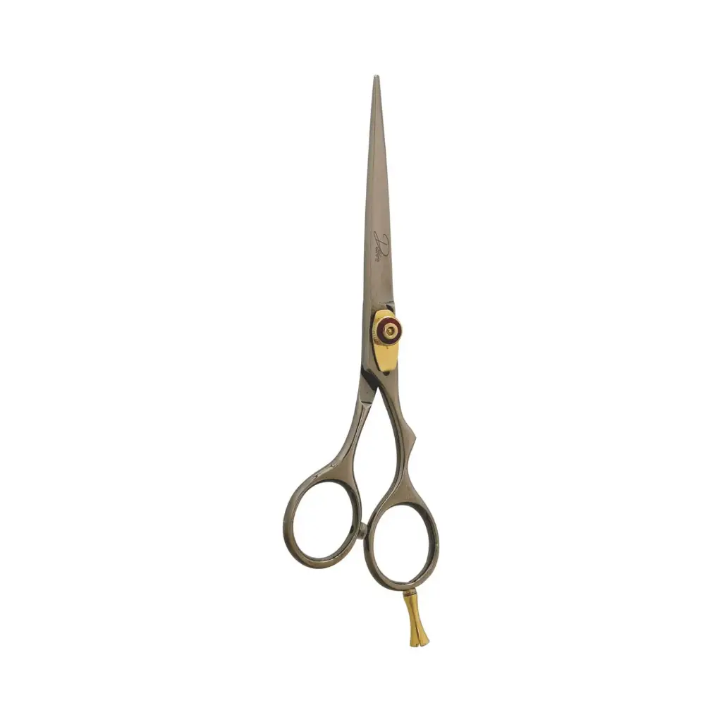 Professional Titanium Coated Razor Shears with Jeweled Screw | Ergonomic Barber & Stylist Scissors