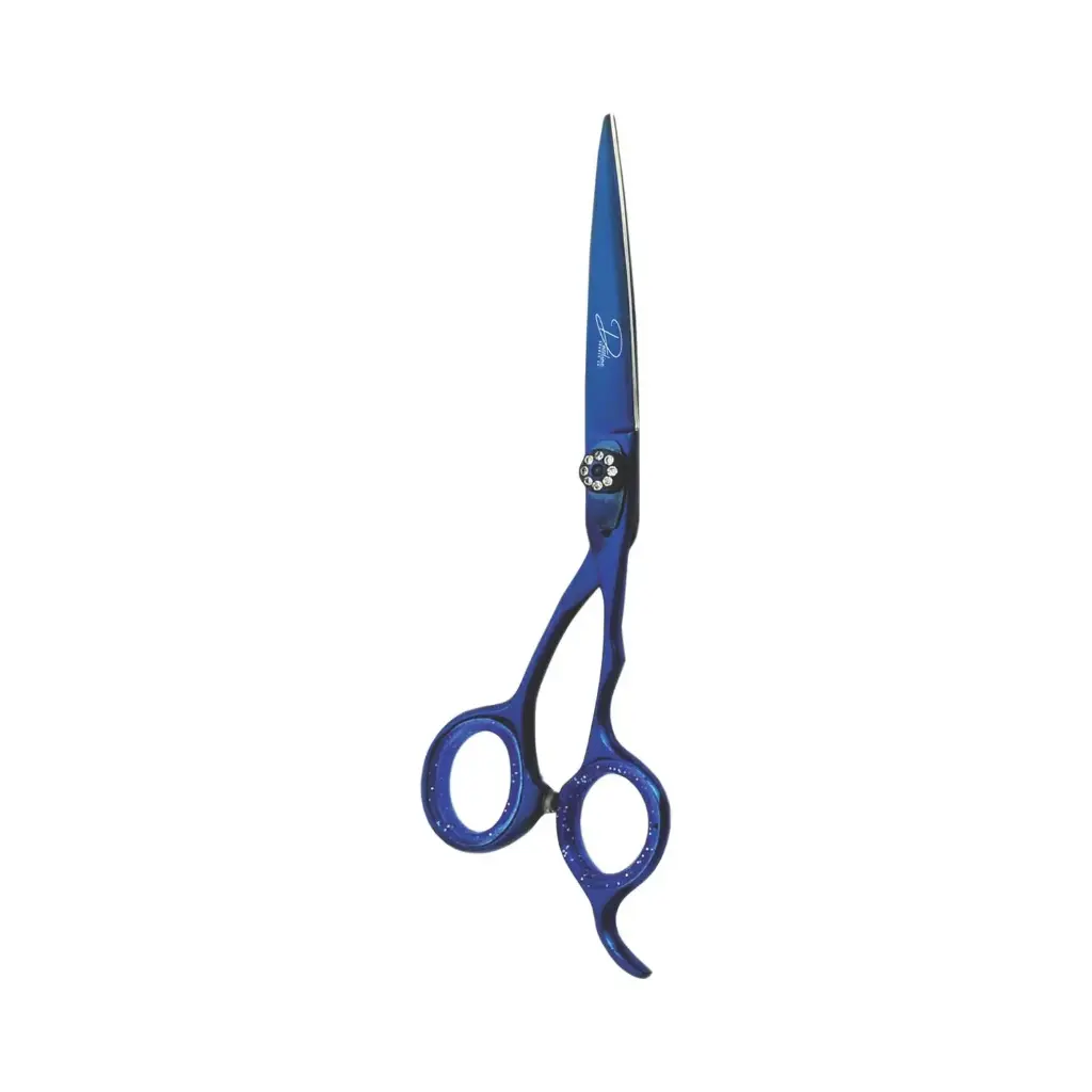 Professional Razor Shears with Blue Titanium Coated Finish | Ergonomic Barber & Stylist Scissors