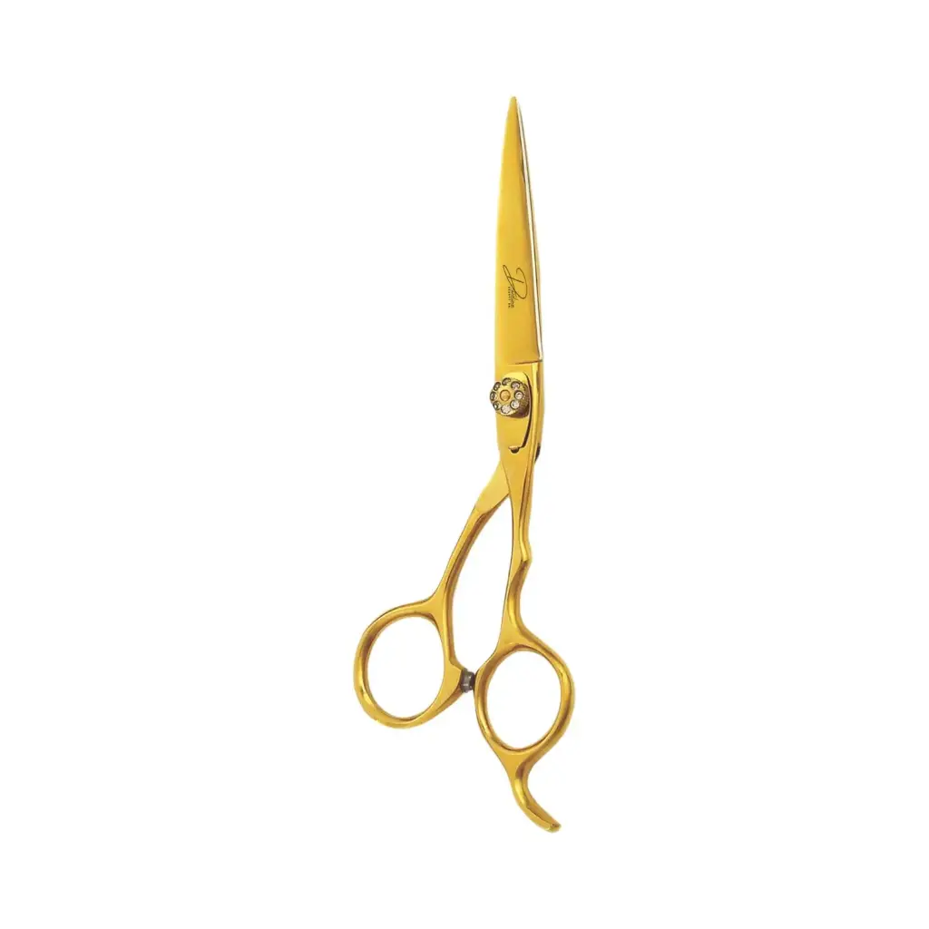 Professional Razor Shears with Gold Titanium Coated Finish | Ergonomic Barber & Stylist Scissors