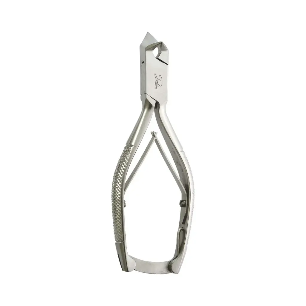 Professional Moon Shape Toenail Nipper - Heavy-Duty Ingrown Nail Cutter with Box Joint and Double Spring