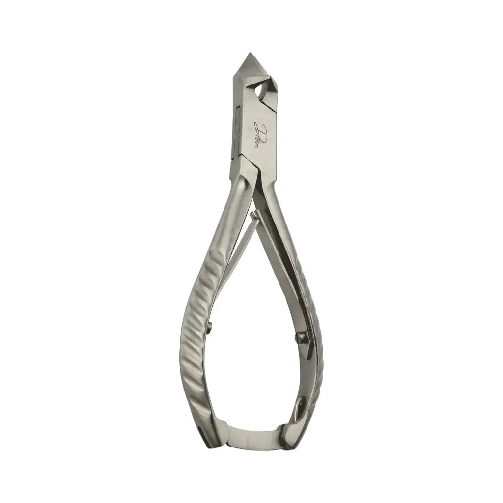 Professional Moon Shape Toenail Nipper - Heavy-Duty Nail Cutter with Ergonomic Wavy Grip and Double Spring