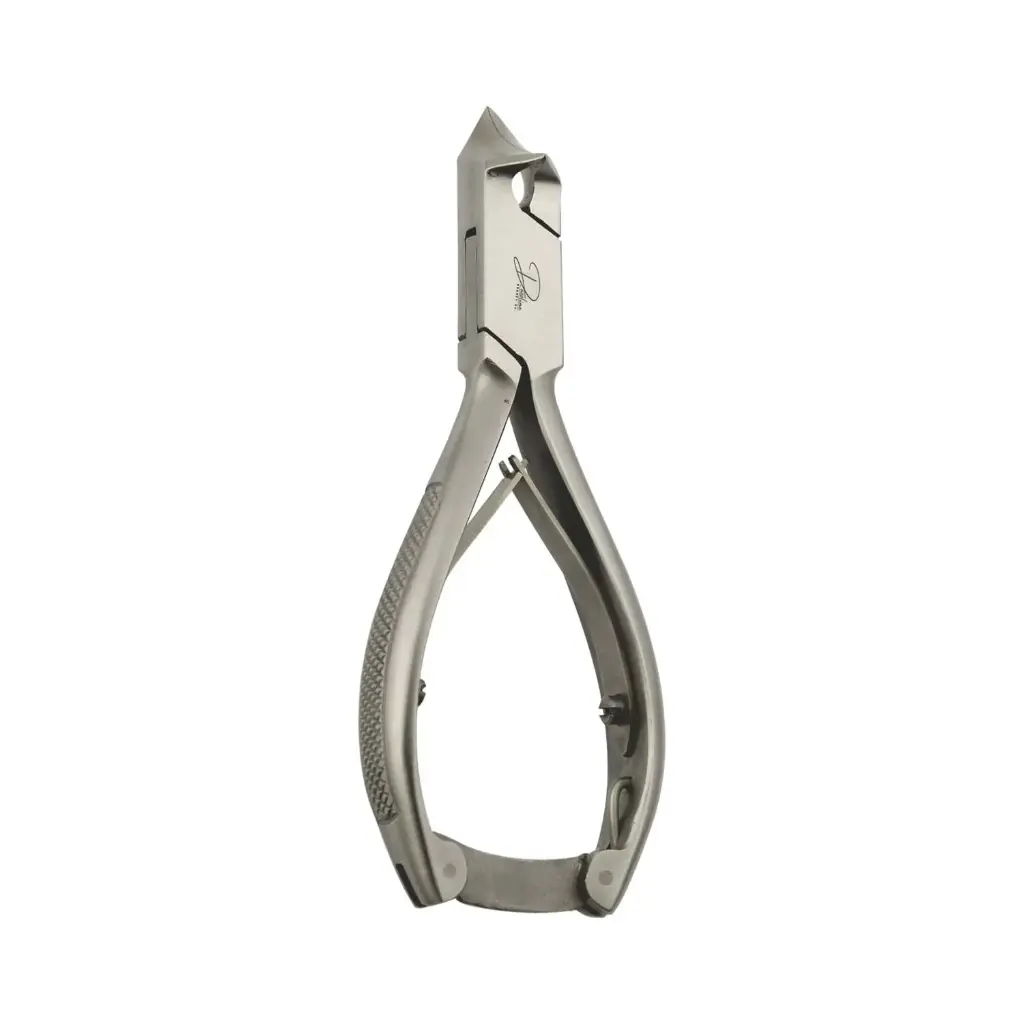 Professional Moon Shape Toenail Nipper - Heavy-Duty Nail Cutter with Textured Grip and Double Spring