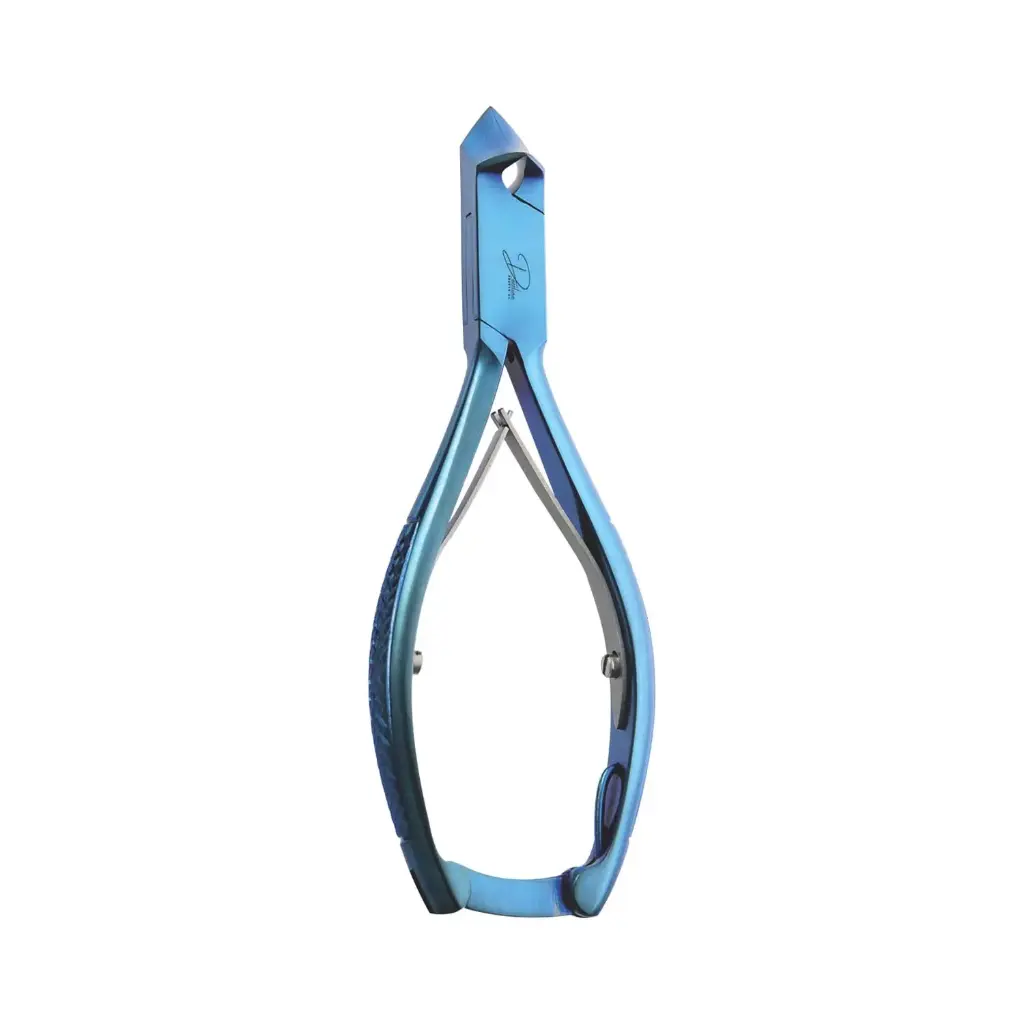Professional Titanium Coated Cuticle Nipper - Box Joint Double Spring with Lock (5.5")