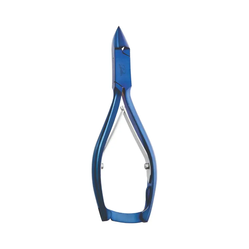 Professional Titanium Coated Cuticle Nipper - Box Joint Double Spring with Lock (5.5")