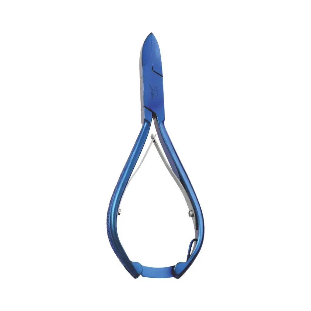 Professional Titanium Coated Cuticle Nipper - Box Joint Double Spring with Lock (5.5")