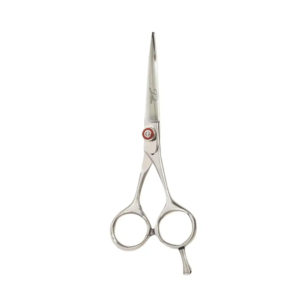 Professional Razor Shears with Red Jeweled Screw | Ergonomic Hair Cutting Scissors