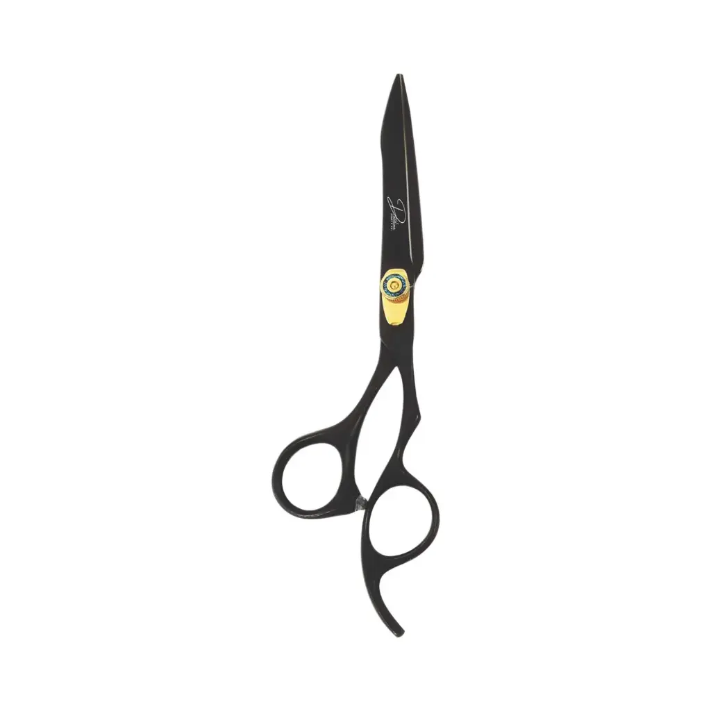 Professional Titanium Coated Razor Shears with Gold Jeweled Screw | Salon Hair Cutting Scissors