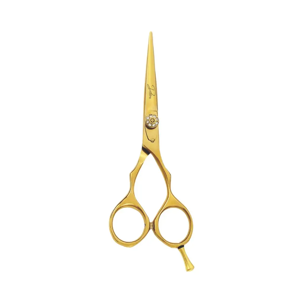 Professional Gold Titanium Coated Razor Shears | Salon Hair Cutting Scissors (5 inch, 5.5 inch, 6 inch)