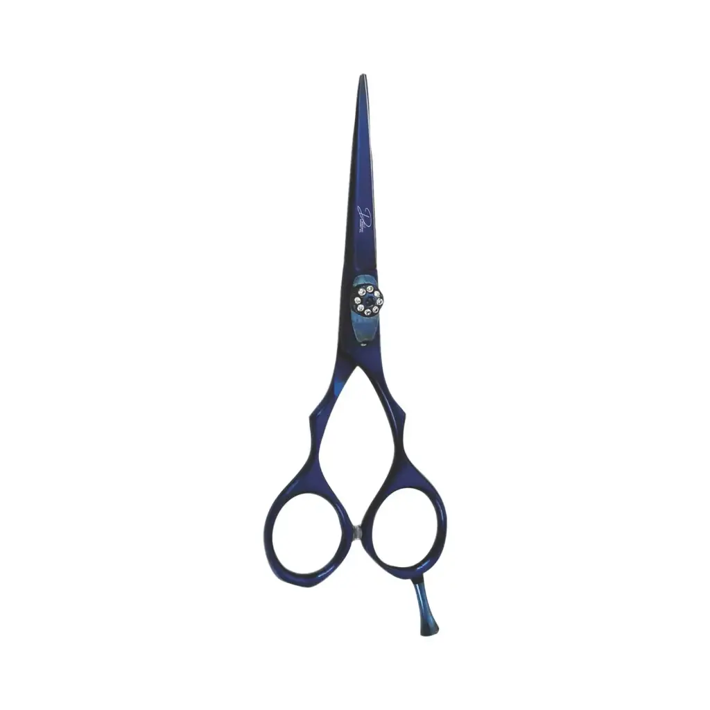 Professional Blue Titanium Coated Razor Shears | Salon Hair Cutting Scissors (5 inch, 5.5 inch, 6 inch)