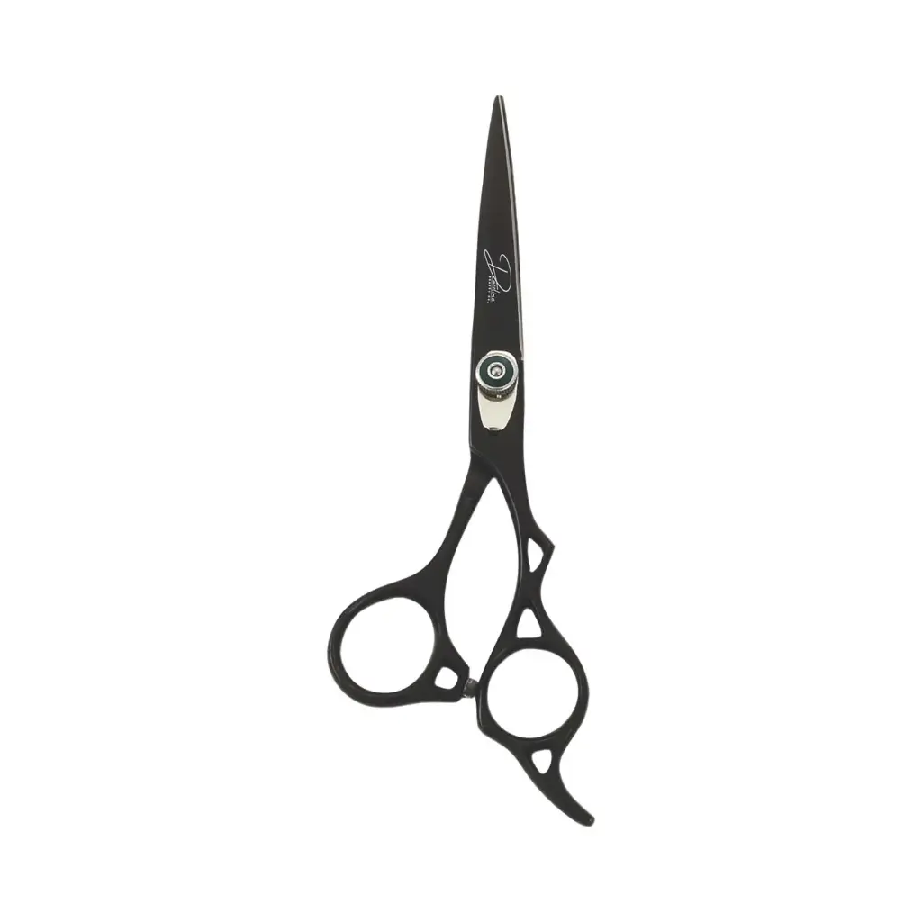 Professional Matte Black Titanium Coated Razor Shears | Salon Hair Cutting Scissors (6.5 inch, 7 inch)