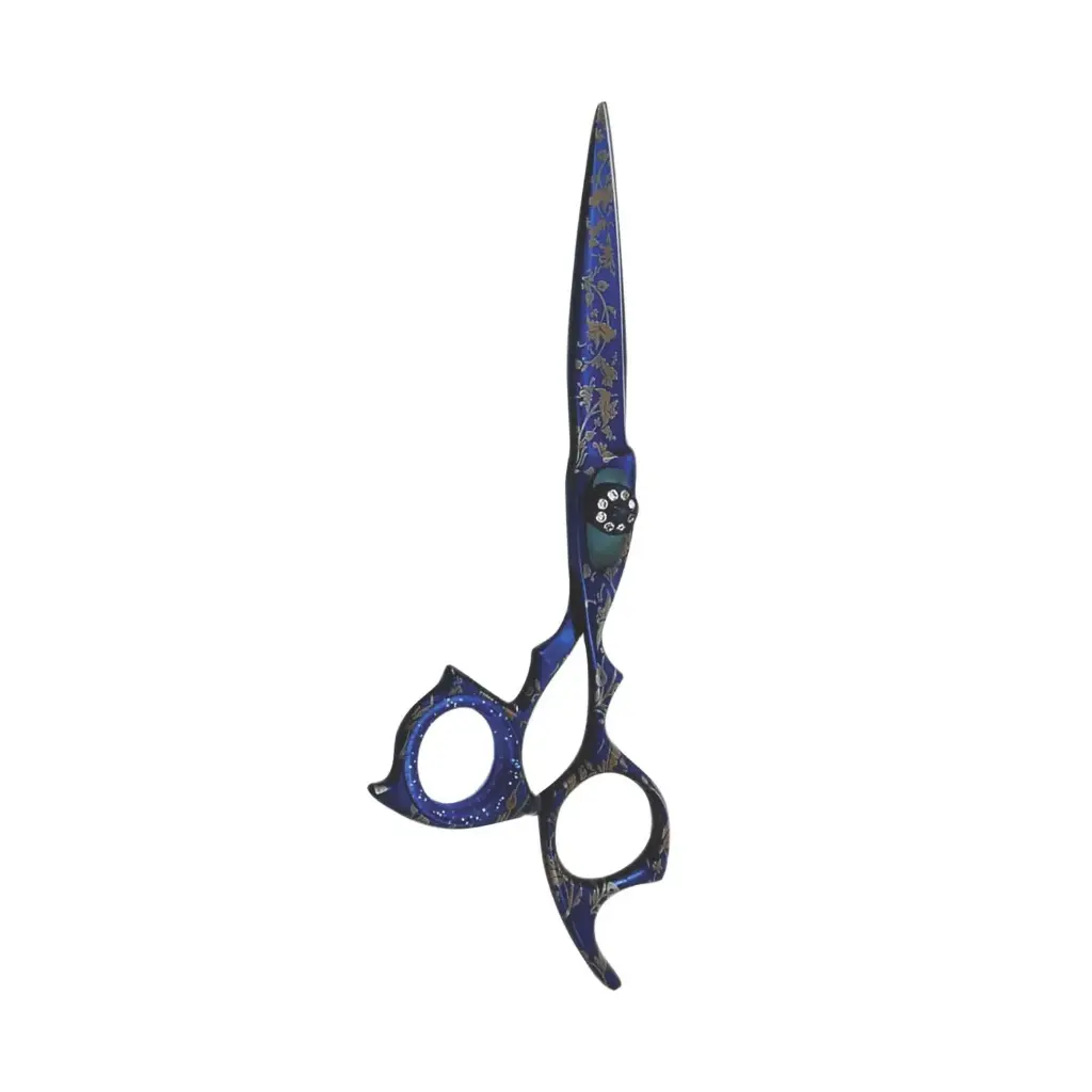 Professional Iridescent Titanium Coated Razor Shears | Hair Cutting & Styling Scissors (6.5 inch, 7 inch)