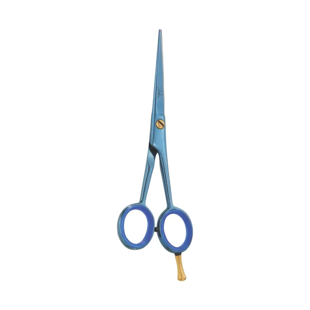 Professional Blue Titanium Coated Razor Shears | Hair Cutting & Barber Shears (5.5 inch, 6 inch, 6.5 inch)
