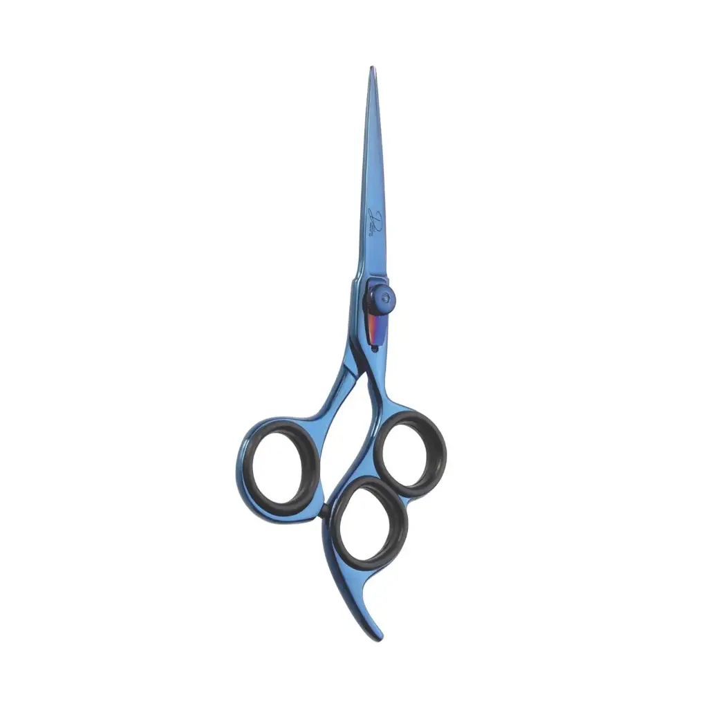 Professional Matte Blue Titanium Coated Razor Shears | Hair Cutting & Barber Shears (6 inch, 6.5 inch, 7 inch)