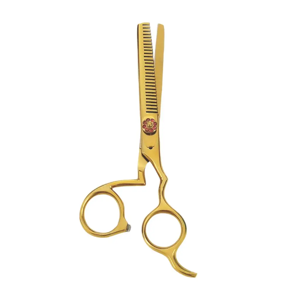 Gold Titanium Coated Thinning Grooming Shears 6.5"