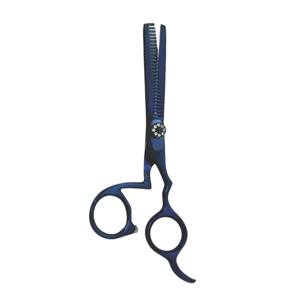 Blue Titanium Coated Thinning Grooming Shears - 6.5"