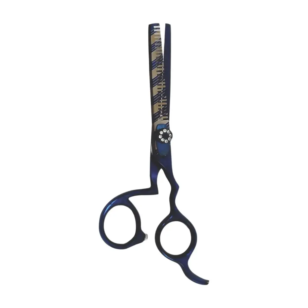 Professional Titanium Coated Thinning Grooming Shears | Hair Texturizing Scissors - 6.5"