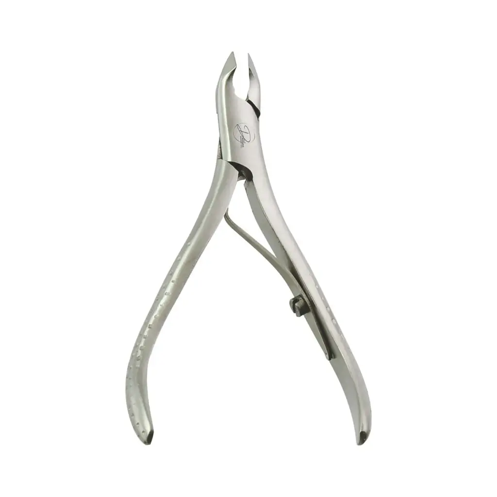 Professional Stainless Steel Cuticle Nippers | Lap Joint Single Spring Nail Trimmers for Pedicures & Ingrown Toenails