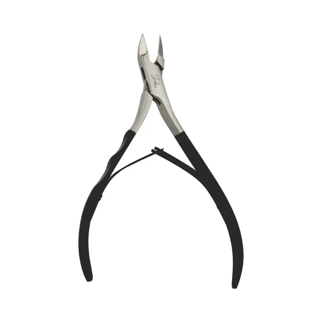 Professional Black Handle Cuticle Nipper | Box Joint Double Spring Manicure Tool (4", 4.5", 4.75")