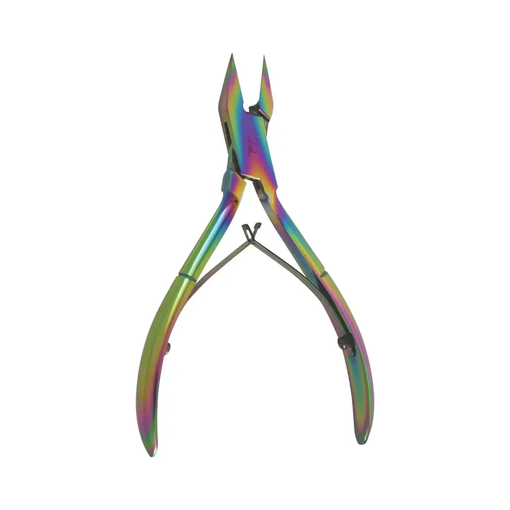 Professional Ingrowing Toe Nail Nipper with Multi-Color Titanium Coating & Lock Leaf Spring