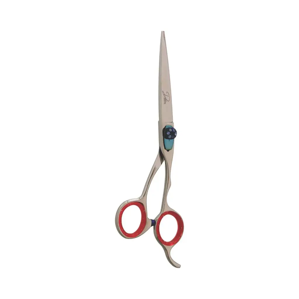 Product Title: Professional 7" Razor Hair Shears with Red Inlay