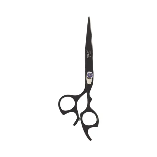 Professional Matte Black Titanium Coated Razor Shears | Salon Hair Cutting Scissors (6.5 inch, 7 inch)
