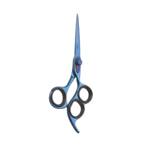 Professional Matte Blue Titanium Coated Razor Shears | Hair Cutting & Barber Shears (6 inch, 6.5 inch, 7 inch)